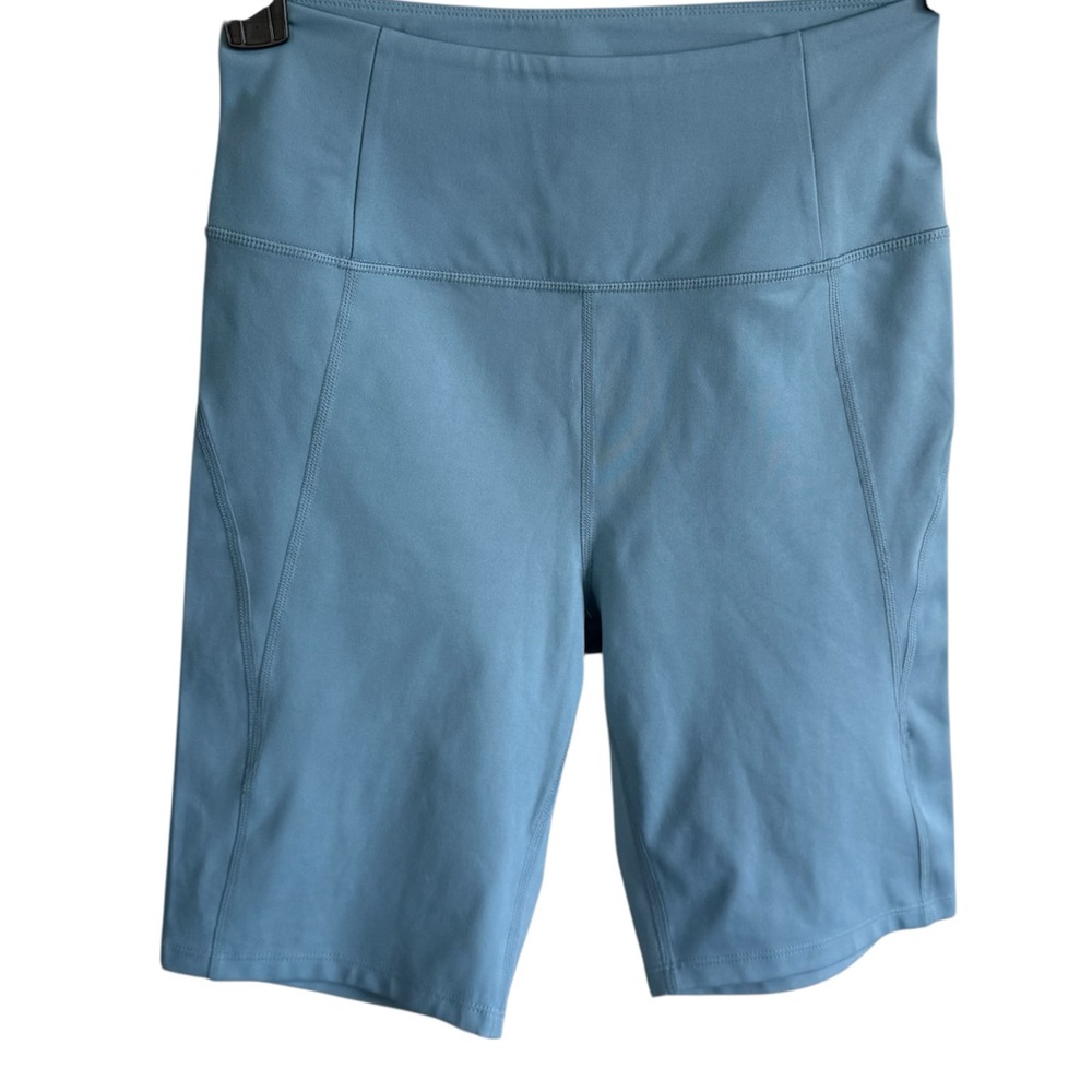 Girlfriend Collective Women’s Compressive Pocket Run Short Blue Bike Shorts, M